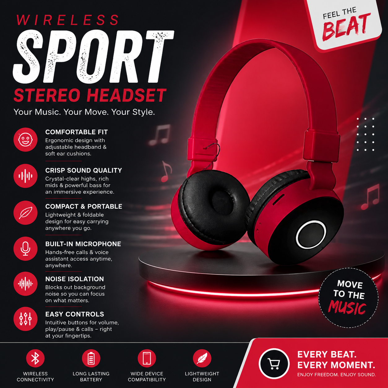 Wireless Sport Stereo Headset